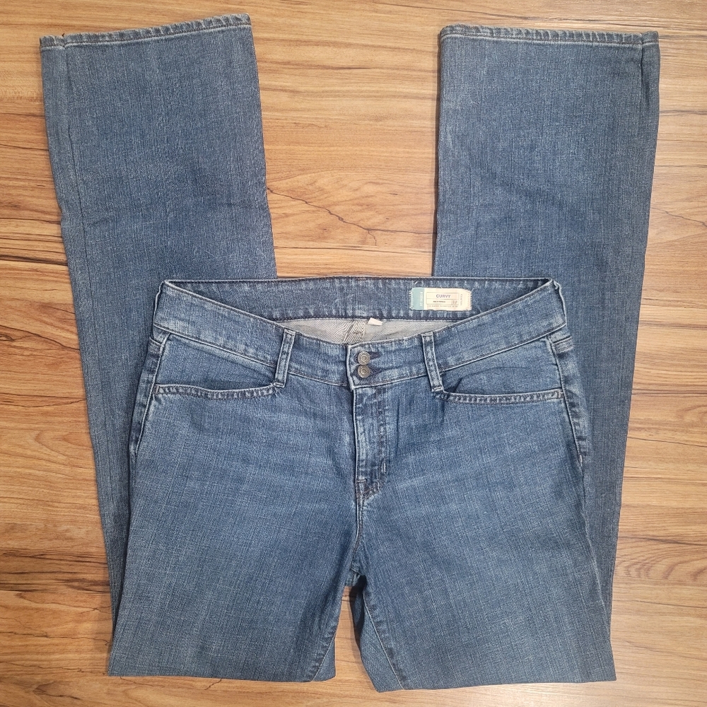 Women's GAP 1969 Curvy Stretch Blue Denim Fashion Jeans